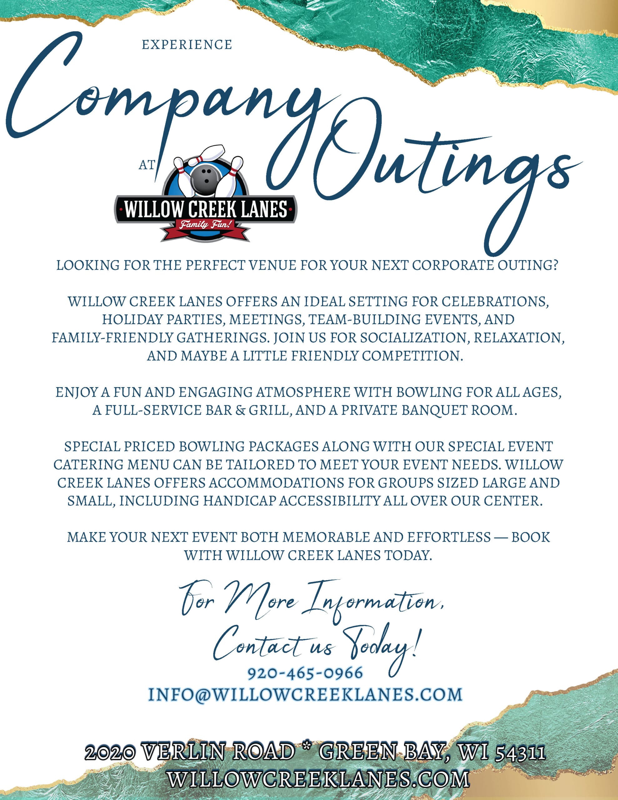 25-26 COMPANY OUTINGS FLYER