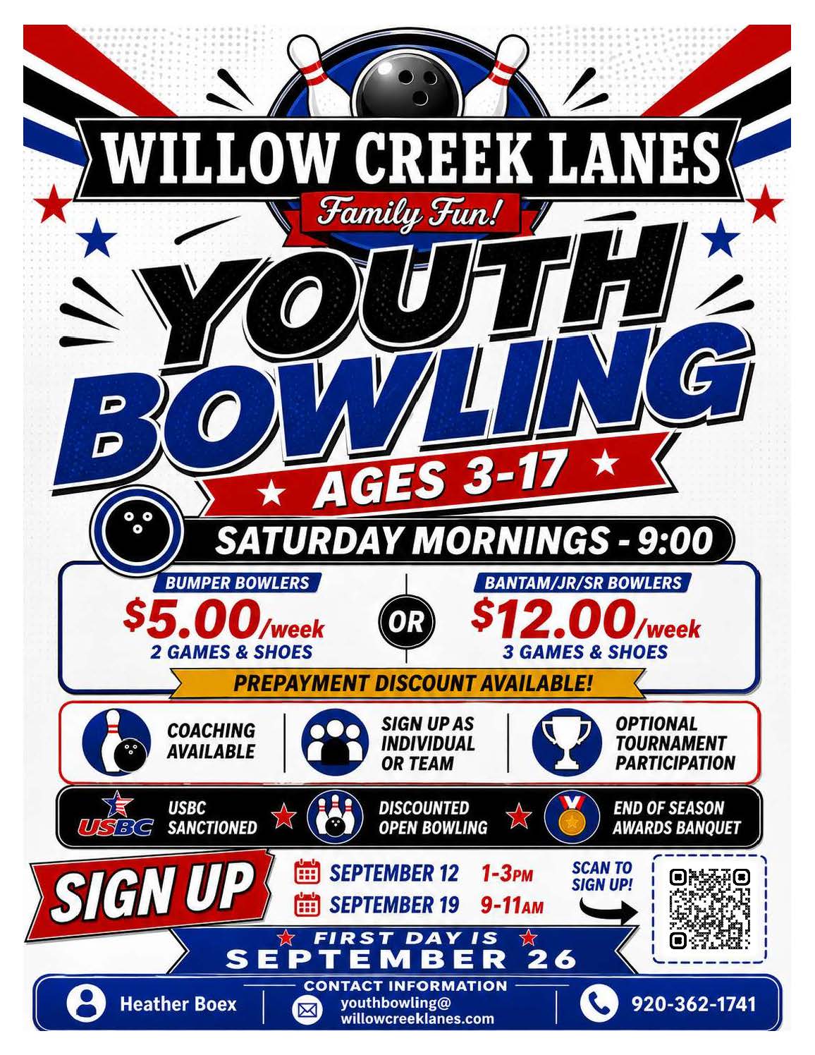 Willow Creek - Youth Bowling Poster